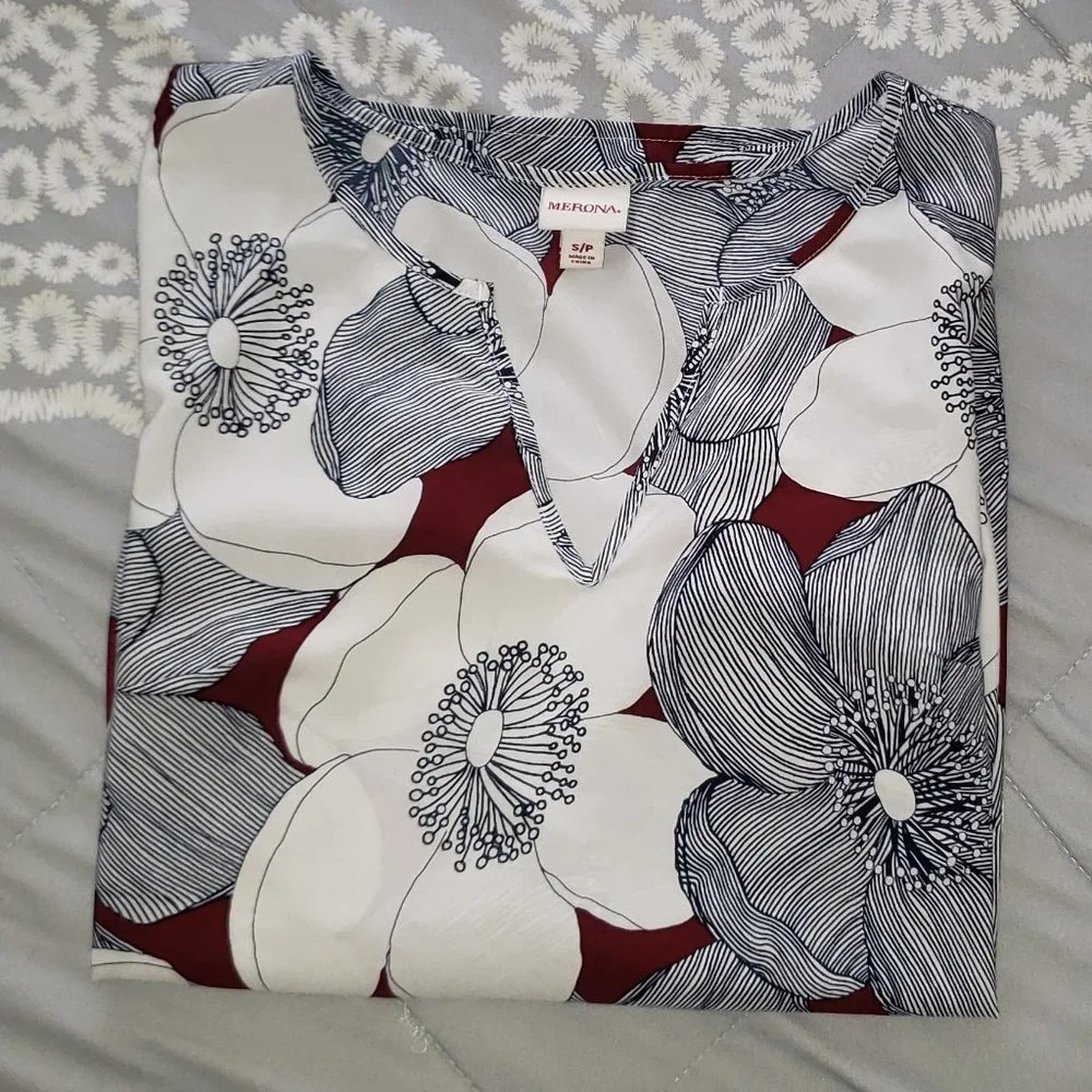 Merona Floral Tunic Top - Picture 4 of 5